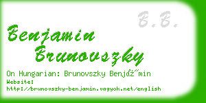 benjamin brunovszky business card